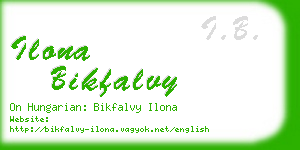 ilona bikfalvy business card